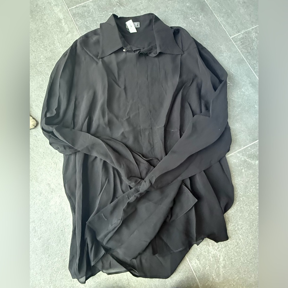 Gianni Versace Black Button-Up Shirt